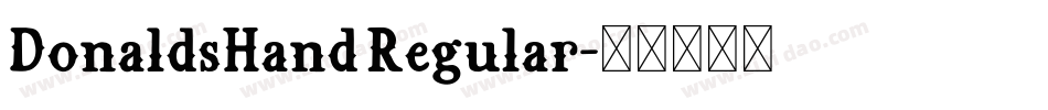DonaldsHand Regular字体转换